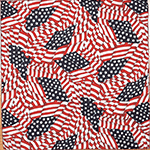 3643 - Tossed American Flag Bandanna