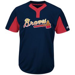2355 - Braves Premier Two-Button Colorblocked Jersey