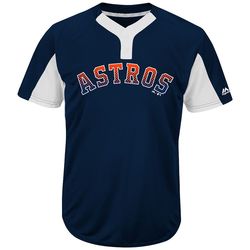 2355 - Astros Premier Two-Button Colorblocked Jersey