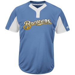 2355 - Brewers Premier Two-Button Colorblocked Jersey